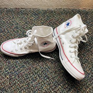 White Converse High Tops LIKE NEW